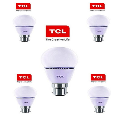 tcl led bulb - 7w natural white (pack of 5 bulbs)